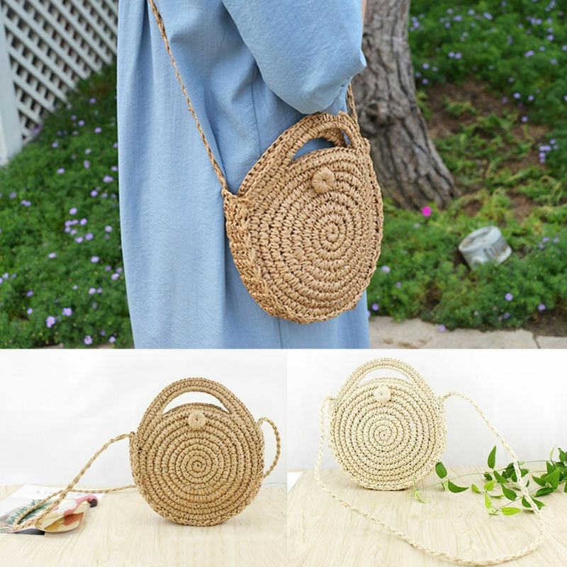 Straw Bag Woven Handbag Purse Crossbody Ladies Boho