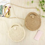 Straw Bag Woven Handbag Purse Crossbody Ladies Boho