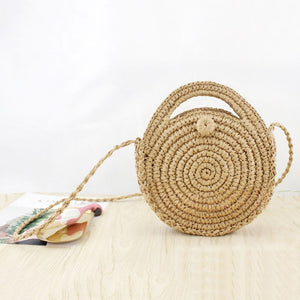 Straw Bag Woven Handbag Purse Crossbody Ladies Boho