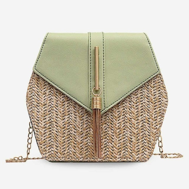 Hexagon Mulit Style Bag Handbags Women Summer Rattan Bags Women