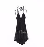 Summer Lace Boho Dress Women Backless Strapless Beach Dresses Ball Gown Hippie Chic Mini Dress Bohemian Clothing for Women