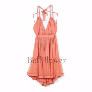 Summer Lace Boho Dress Women Backless Strapless Beach Dresses Ball Gown Hippie Chic Mini Dress Bohemian Clothing for Women