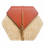 Handmade Woven Hexagon Mulit Style Handbag