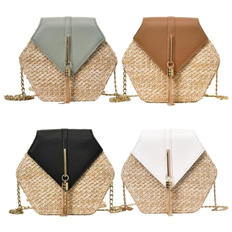 Hexagon Mulit Style Bag Handbags Women Summer Rattan Bags Women