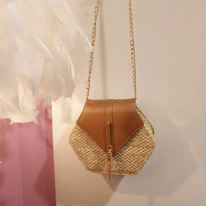 Handmade Woven Hexagon Mulit Style Handbag