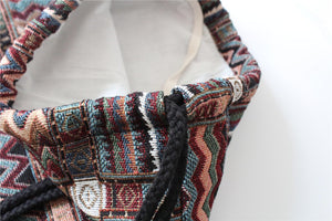 LilyHood Women Fabric Backpack Female Gypsy Bohemian Boho Chic