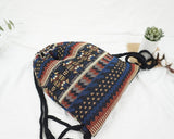 LilyHood Women Fabric Backpack Female Gypsy Bohemian Boho Chic