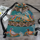 LilyHood Women Fabric Backpack Female Gypsy Bohemian Boho Chic