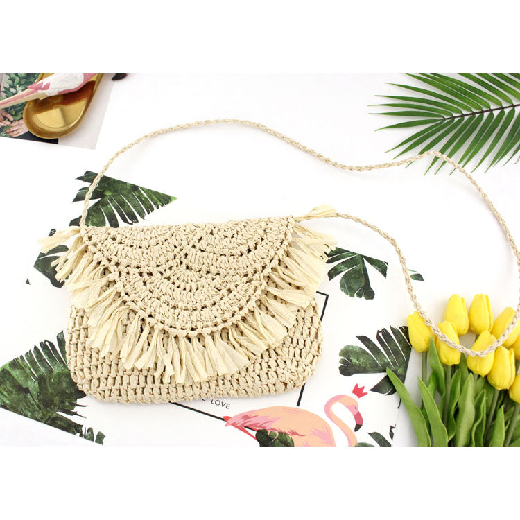 Messenger Bags Summer Boho Tassel Crossbody  Shoulder Beach Bag Flap