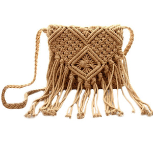 Crossbody Shoulder Bag Woven Handmade