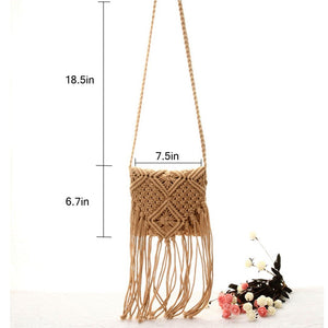 Crossbody Shoulder Bag Woven Handmade