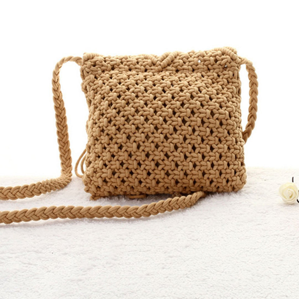 Crossbody Shoulder Bag Woven Handmade