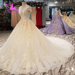 AIJINGYU Vintage Bride Dresses Gowns Boho Chic Newest United States Newest Style Indian Custom Wedding Dress Bridal Gown