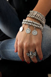 Charms Vintage Silver Gold Coin Gypsy Boho Coachella lover Beachy Chic Festival Turkish Wrap Bracelet Men Women Jewelry