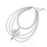 Blue stone Beads Anklets Chic Tassel Foot Chain Anklet Body Jewelry Anklets For Women