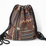 LilyHood Women Fabric Backpack Female Gypsy Bohemian Boho Chic