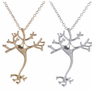 Oly2u 2017 New Fashion Science Jewelry Hippie Chic Neuron Brain Nerve Cell Necklace Colar Boho Neuron Necklaces for Women-N197