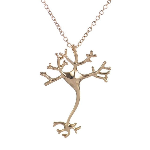 Oly2u 2017 New Fashion Science Jewelry Hippie Chic Neuron Brain Nerve Cell Necklace Colar Boho Neuron Necklaces for Women-N197