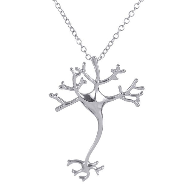 Oly2u 2017 New Fashion Science Jewelry Hippie Chic Neuron Brain Nerve Cell Necklace Colar Boho Neuron Necklaces for Women-N197