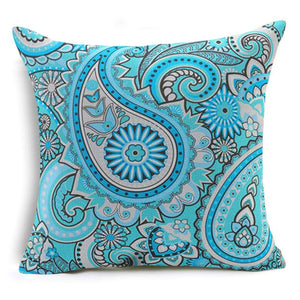 Hyha Morocco Style Cushion Cover Cotton Linen Bohemian Paisley Decorative Pillows Cover Arrow Flower Arc Mosaic Printing