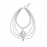 Blue stone Beads Anklets Chic Tassel Foot Chain Anklet Body Jewelry Anklets For Women