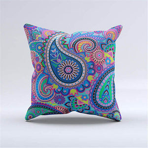 Paisley Geometric Cushion Pillow Bohemia India Abstract Flower Pillow Case Morocco Beauty Chair For Sofa Throw 43Cm Linen Plain