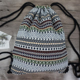 LilyHood Women Fabric Backpack Female Gypsy Bohemian Boho Chic