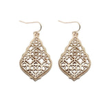 ZWPON Bohemian Gold Filigree Hollow Teardrop Earrings 2018 Famous Brand Jewelry Boho Fashion Women's Morocco Statement Earrings