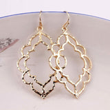 ZWPON New Gold Filigree Morocco Earrings for Women Fashion Drop Earrings Jewelry Zinc Alloy Basic Statement Earrings 2018