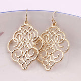 ZWPON New Gold Filigree Morocco Dangle Earrings for Women Fashion Jewelry Zinc Alloy Basic Statement Earrings Wholesale 2018