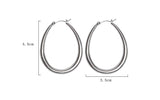 LWONG Gold Sliver Color Oval Hoop Earrings for Women Simple Minimalist Earrings Boho Chic Earrings Hoops Everyday Jewelry