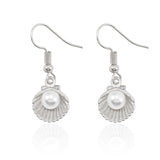 Trendy Sea Shell Earrings For Women Boho Pearl Seashell Drop Earrings Tiny Gold Silver Earings Beach Jewelry Brinco