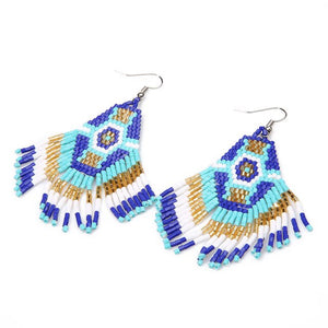 Go2boho Native American Earring Jewelry MIYUKI Seed Beads Long Earrings Boho Earrings Women Beadwork Gift HandWoven