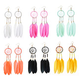 1 Pair Chic Dangle Earrings Shellhard Bohemian Boho Women Dreamcatcher Feather Drop Earring Female Brincos