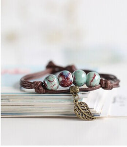 Simply hand-made  Ceramic Bracelets Beads boho style Women's Fashion Jewelry