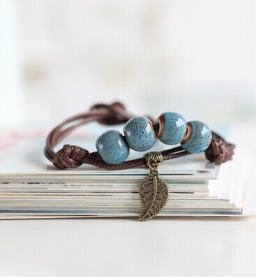 Simply hand-made  Ceramic Bracelets Beads boho style Women's Fashion Jewelry