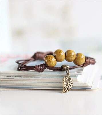 Simply hand-made  Ceramic Bracelets Beads boho style Women's Fashion Jewelry