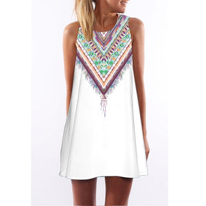 Skull Dress Women 3D Print Sleeveless Summer Mini Dress