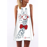 Skull Dress Women 3D Print Sleeveless Summer Mini Dress