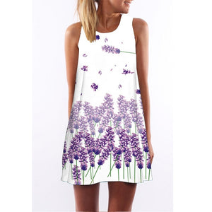 Skull Dress Women 3D Print Sleeveless Summer Mini Dress