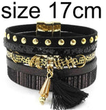 WELLMORE women leather bracelet 6 color bracelets Bohemian chram bracelets for women gift wholesale jewelry