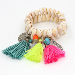 VONNOR Jewelry Bracelet for Women Shell Bracelet Tassel Alloy Pendant Bohemian Bracelets Female Girl Accessories