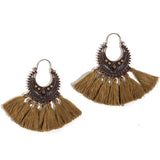 Fashion Handmade Tassel Earrings for Women Bohemia Ethnic Vintage Boho Fringe Statement Earring Charm Jewelry Gifts