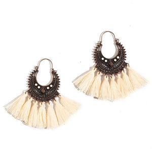 Fashion Handmade Tassel Earrings for Women Bohemia Ethnic Vintage Boho Fringe Statement Earring Charm Jewelry Gifts