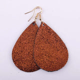 100% Genuine Leather Teardrop Earrings Boho Water Drops Earrings for Women Jewelry Unique Gift