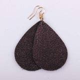 100% Genuine Leather Teardrop Earrings Boho Water Drops Earrings for Women Jewelry Unique Gift