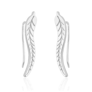 SMJEL 2018 Fashion Feather Women Earrings Boho Long Vintage Leaf Stud Earrings Ear Cuff Jewelry Accessories Gift