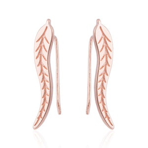 SMJEL 2018 Fashion Feather Women Earrings Boho Long Vintage Leaf Stud Earrings Ear Cuff Jewelry Accessories Gift