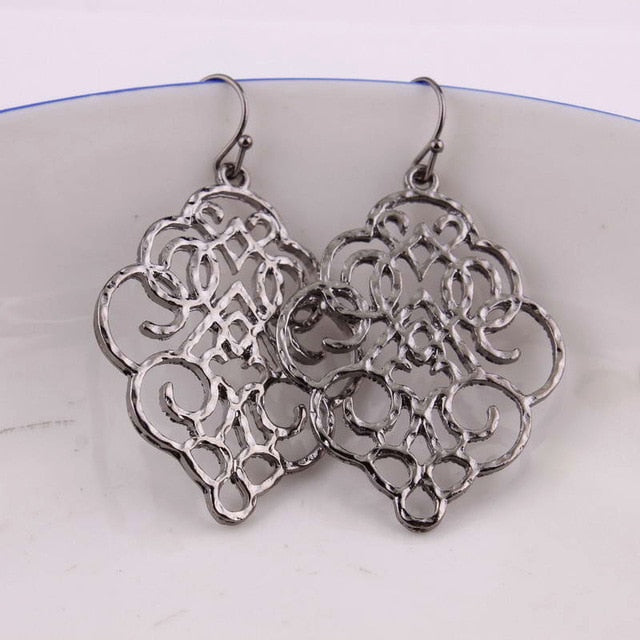 ZWPON 2018 Zinc Alloy Morocco Festival Springtime Filigree Earrings Women Inspirational Jewelry Mothers Day Gifts Wholesale