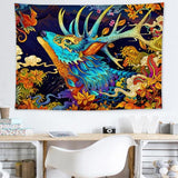 Japan Kanagawa Waves Printed Hanging Tapestry Whale Arowana Wall Hanging Tapestries Boho Bedspread Yoga Mat Blanket 200*148cm